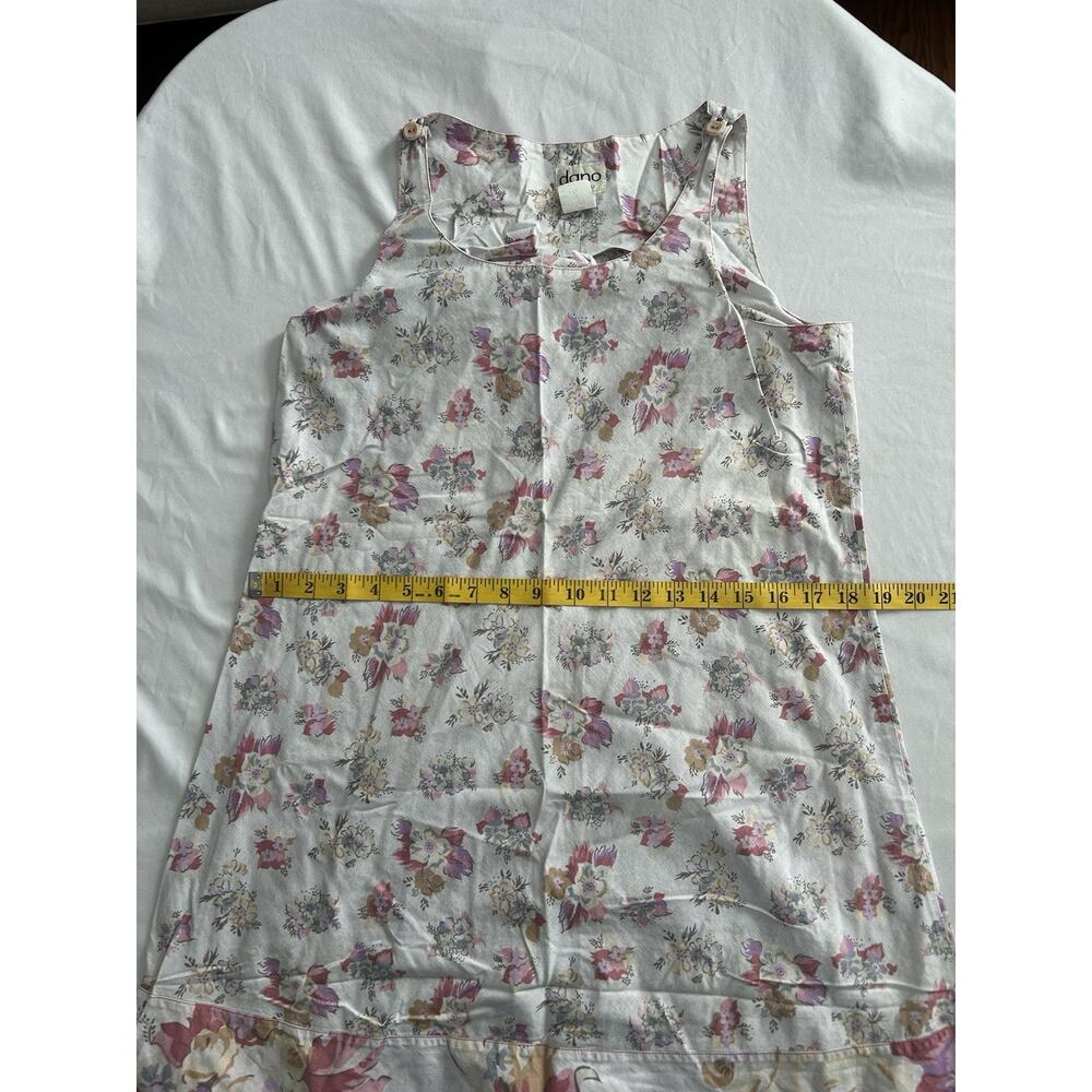 Vintage Dano Honolulu Floral Maxi Dress Womens Size 11 Pink White Vacation - Picture 6 of 7